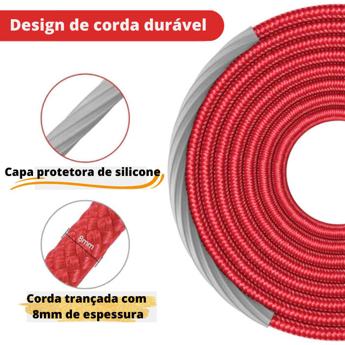 Corda de Pular Fitness - Ajustável- MUNDO VIRTUAL