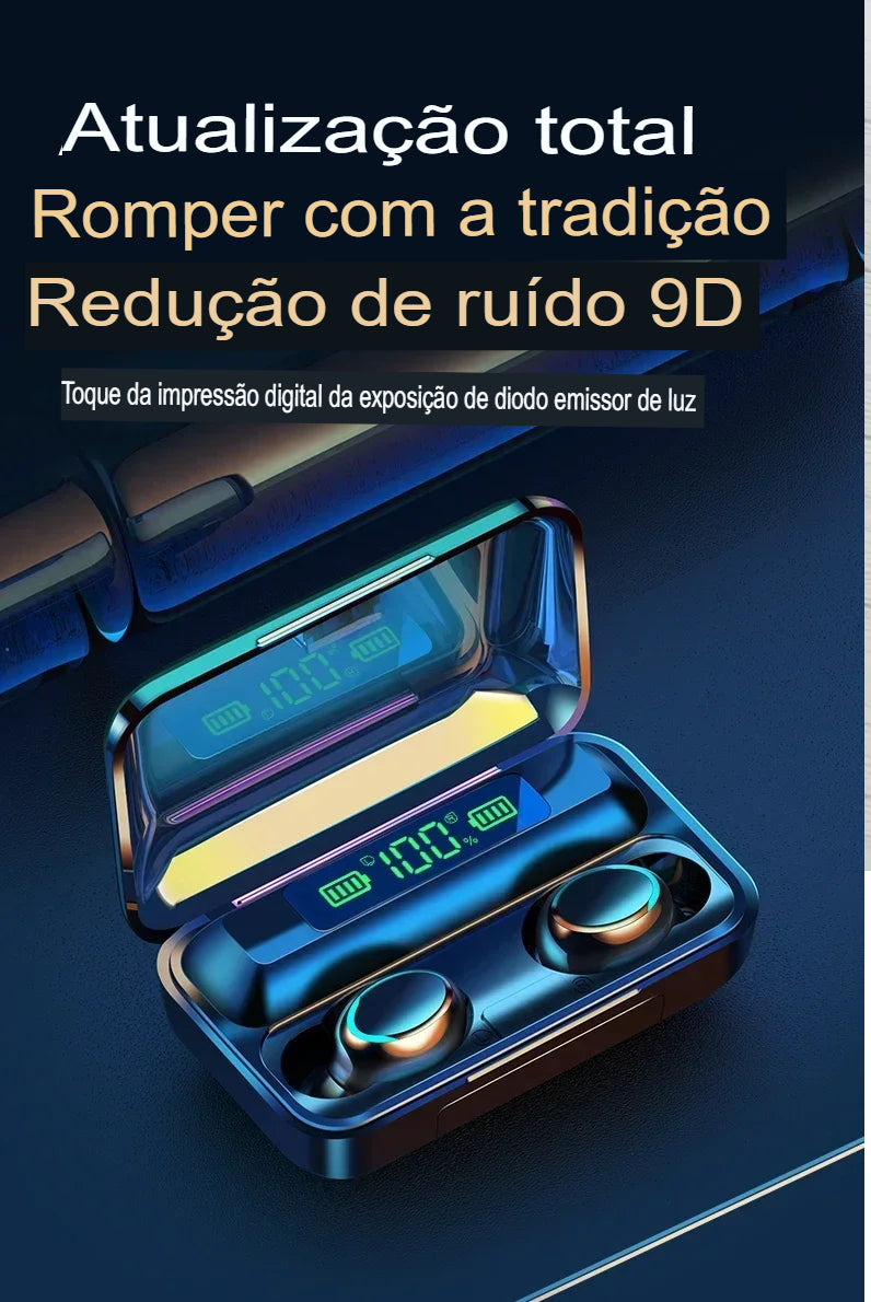 FONE DE OUVIDO F9 TWS - MUNDO VIRTUAL